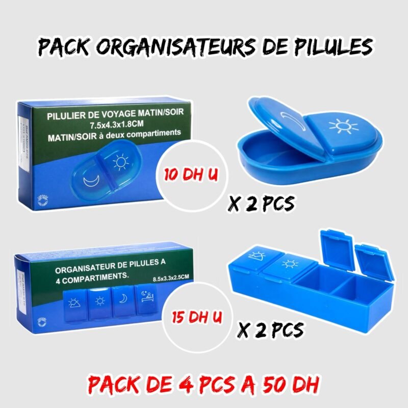 PACK ORGANISATEUR DE PILULES 4 PCS