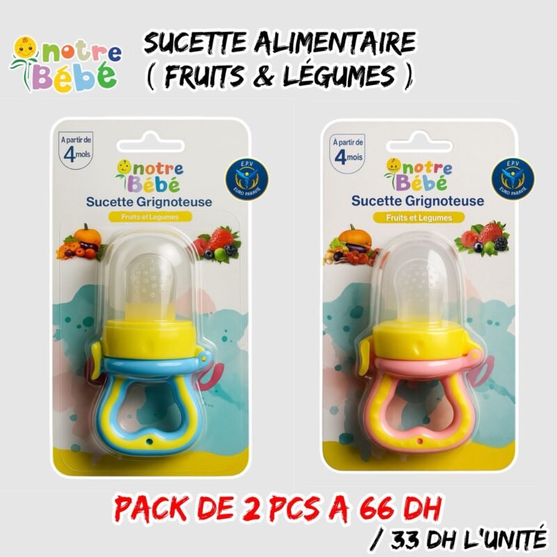 SUCETTE ALIMENTAIRE { FRUITS – LEGUMES } { SUCETTE GRINOTEUSE }