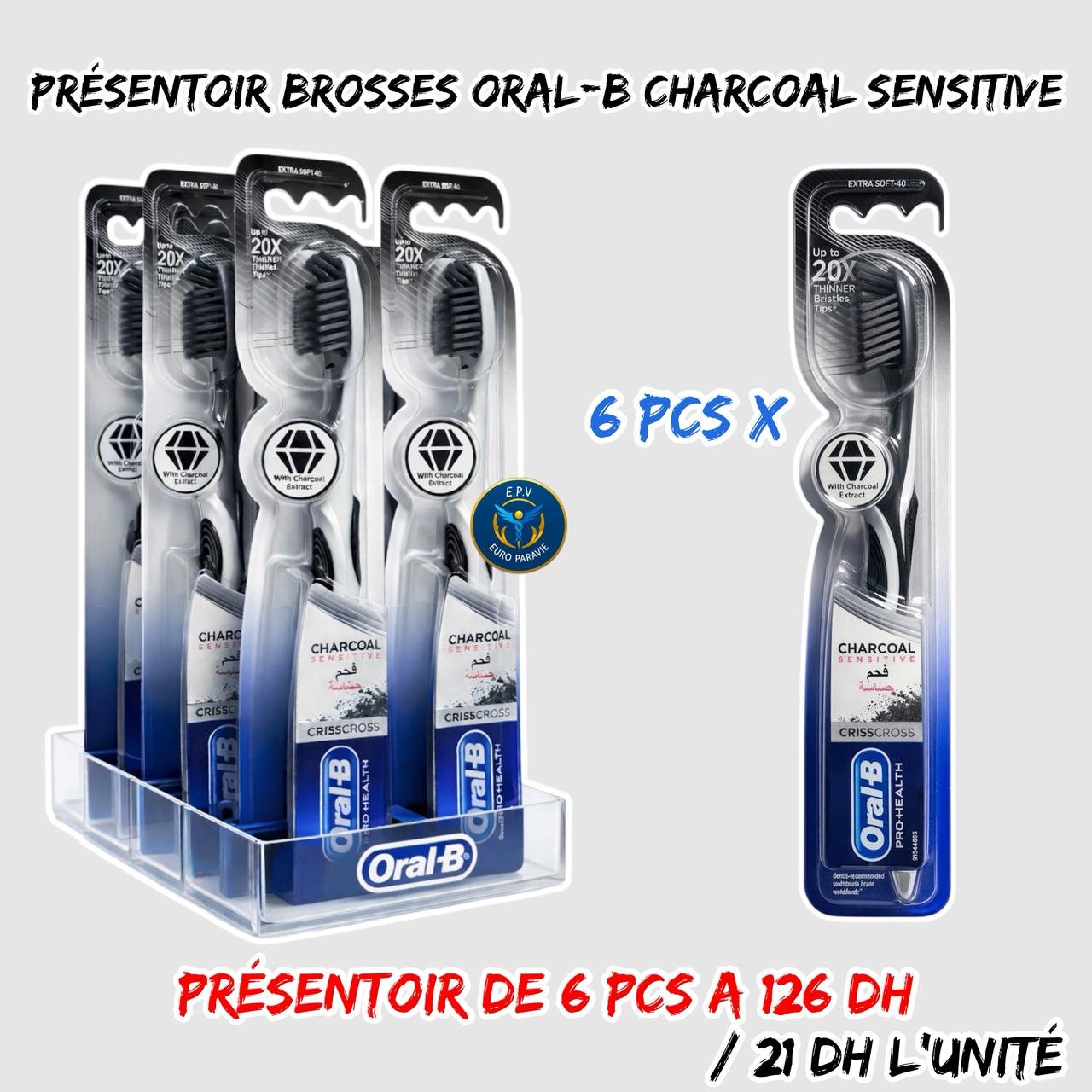 PRESENTOIR ORAL-B BROSSE CHARCOAL