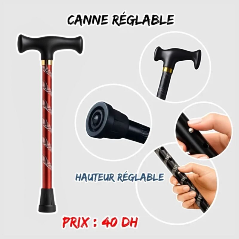 CANNE { HAUTEUR REGLABLE }