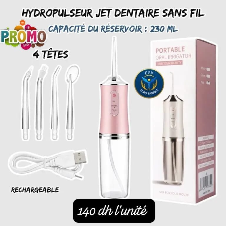 HYDROPULSEUR JET DENTAIRE SANS FIL +1 PC SENSODYNE GRATUIT