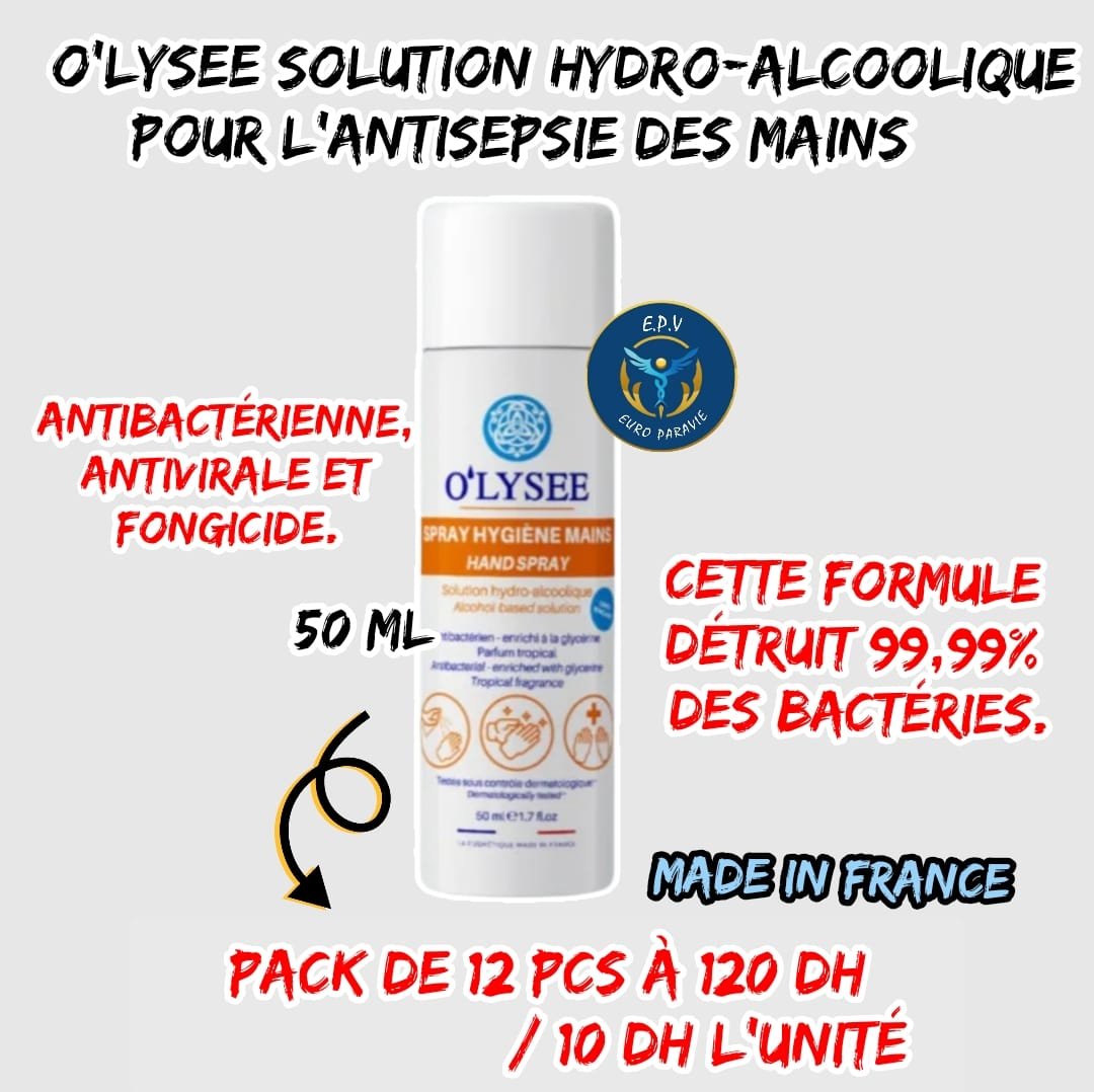 SOLUTION HYDROALCOOLIQUE D'OLYSEE 50ML