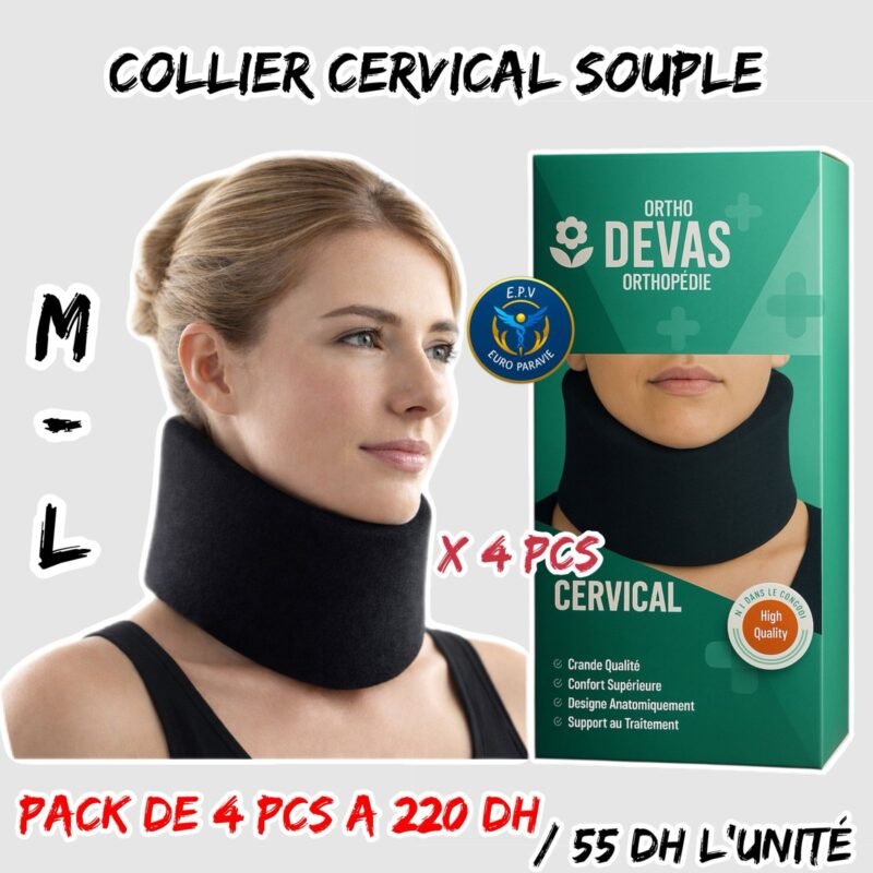 COLLIER CERVICAL SOUPLE { DEVAS } 2PCS M+ 2 PCS L