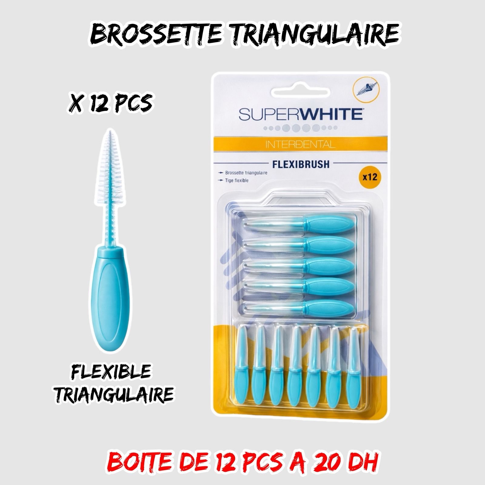 BROSSETTES TRIANGULAIRE 12 PCS