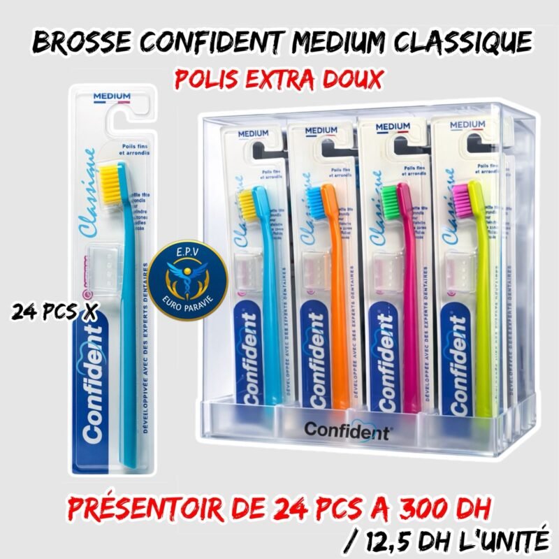 BROSSE CONFIDENT MEDIUM CLASSIQUE { 24 PCS }