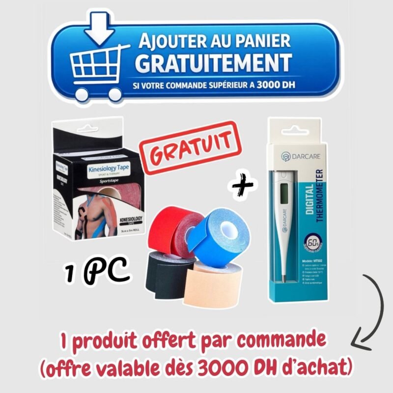 Lasto PLAST+ thermomètre digital rigide=gratuit.
(1 produit offert par commande) *offre valable dès 1200DH d'achat*.