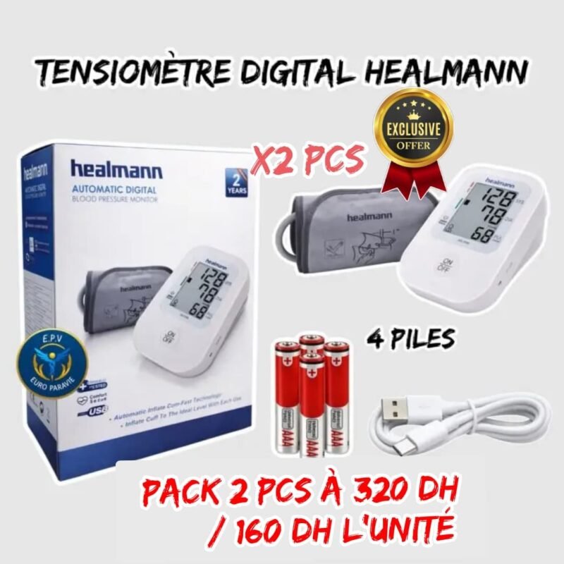 Pack 2 pcs  tensiomètre digital healmann.