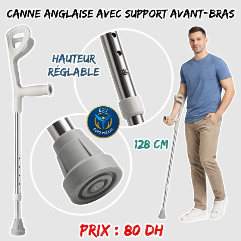 CANNE ANGLAISE AVEC SUPPORT AVANT-BRAS