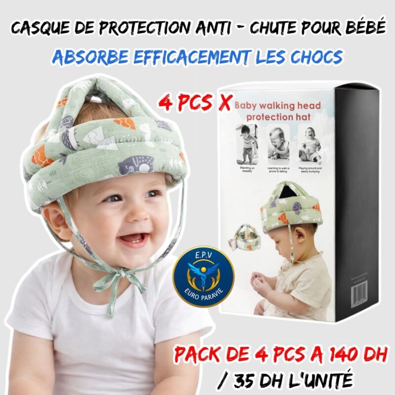 CASQUE DE PROTECTION ANTI-CHUTE POUR BEBE  X 4 PCS