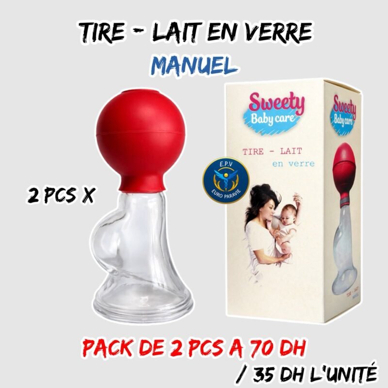 TIRE-LAIT EN VERRE X 2PCS