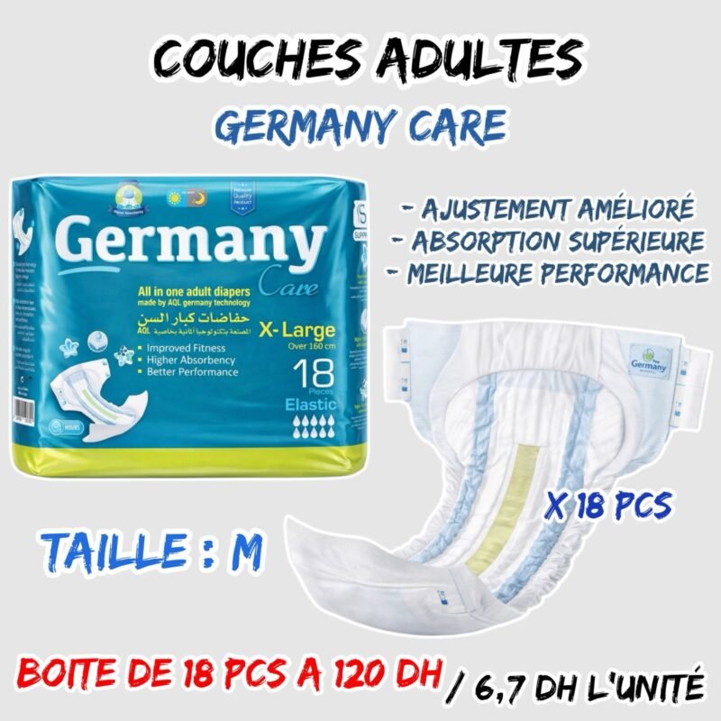 COUCHES ADULTES M { GERMANY CARE } 18PCS
