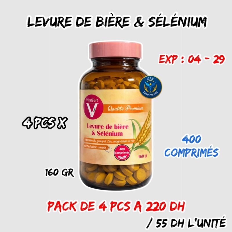 LEVURE DE BIERE ET SELENIUM 4 PCS
