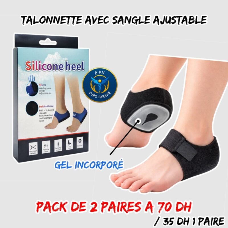 TALONNETTE AVEC SANGLE AJUSTABLE PACK 2 PAIRES