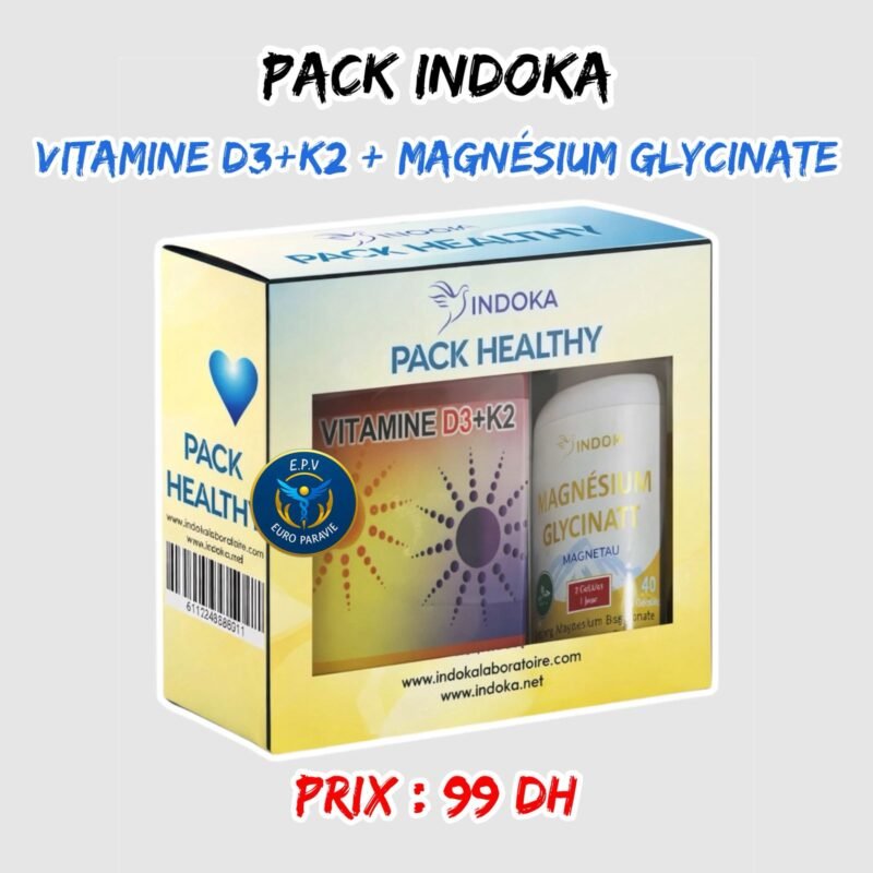 INDOKA PACK HEALTHY { VITAMINE D3+K2 + MAGNESIUM GLYCINATE }