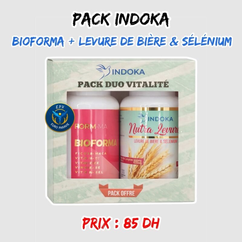 INDOKA PACK DUO VITALITE { BIOFORMA + LEVURE DE BIERE ET SELENIUM }