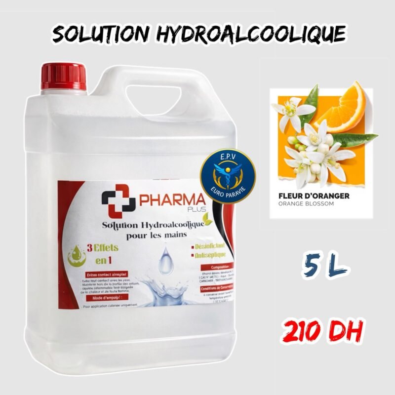 SOLUTION HYDROALCOOLIQUE FLEUR D’ORANGER 5L