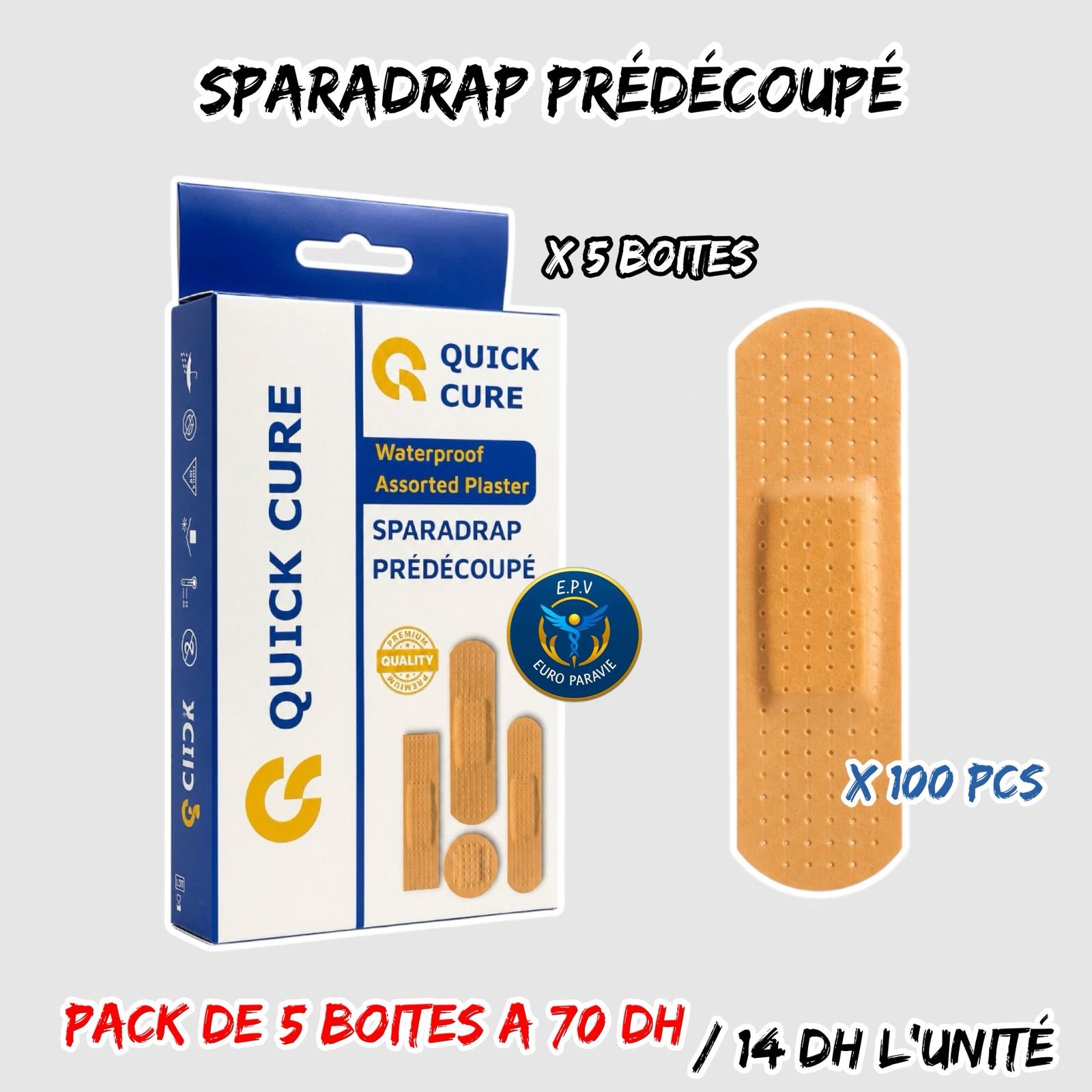 SPARADRAP PREDECOUPE 100 PCS X 5