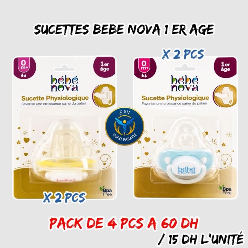 SUCETTES BEBE NOVA 1ER AGE 4U