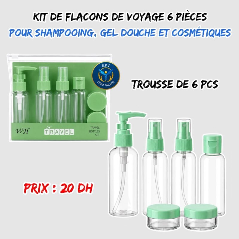 KIT FLACONS DE VOYAGE 6 PIECES