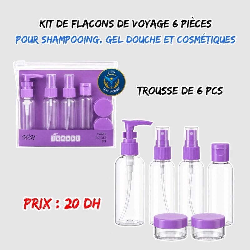 KIT FLACONS DE VOYAGE 6 PIECES