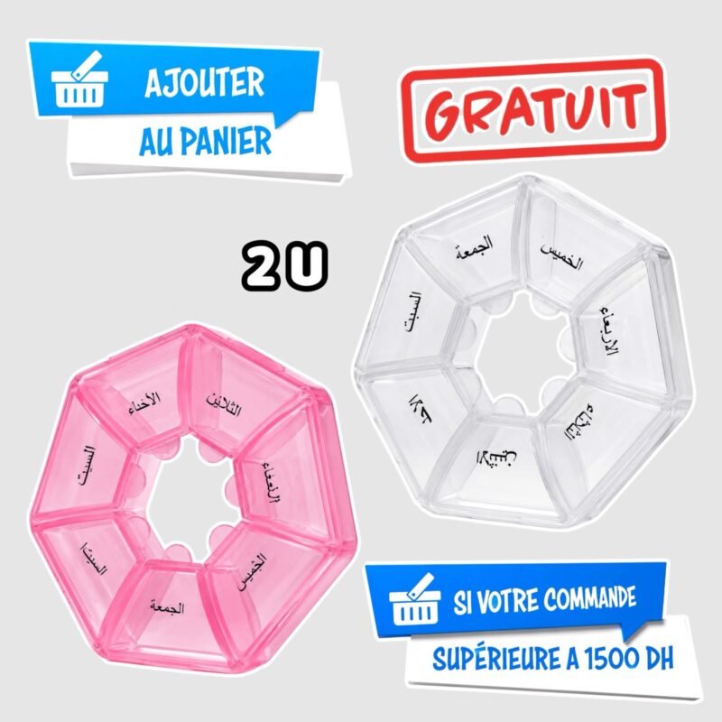 ORGANISATEUR DE PILULES 7 JOURS X 2U
