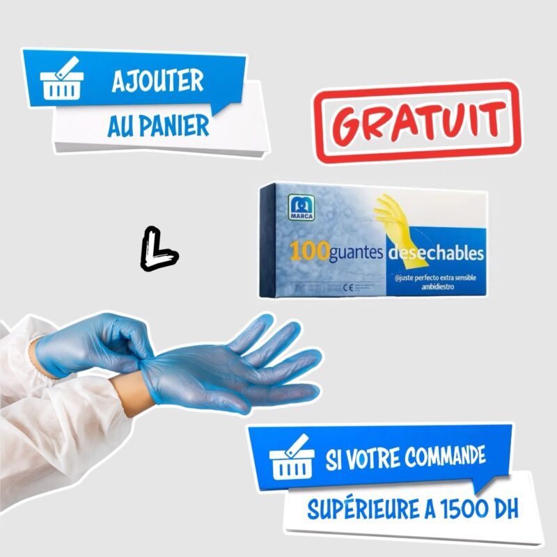 GANTS VINYLE BLEU L
