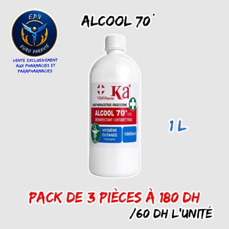 ALCOOL 70 1L 3PCS