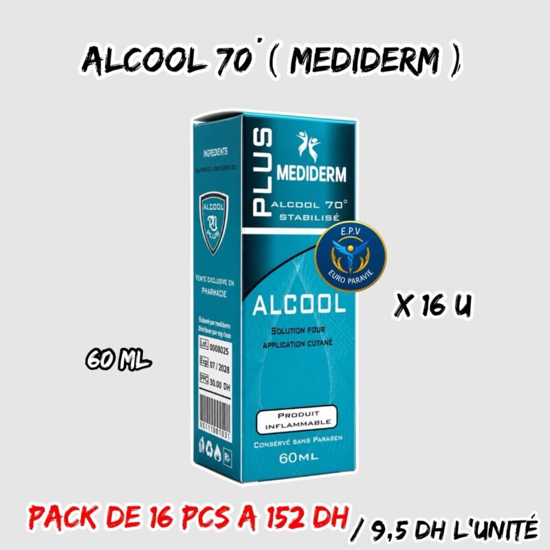 ALCOOL 70° 60ML { MEDIDERM }