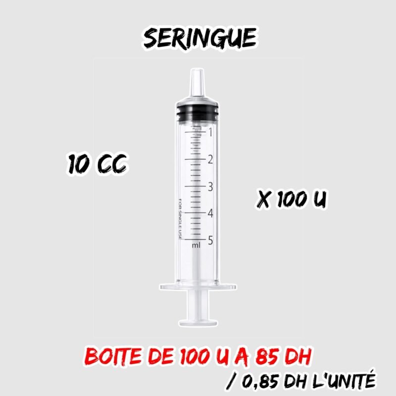 SERINGUE 10 CC ×100U