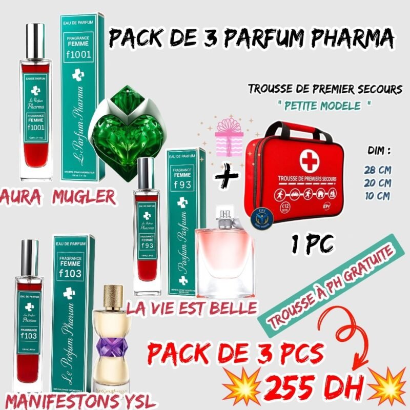 Parfum Pharma :Pack promo 255 dh