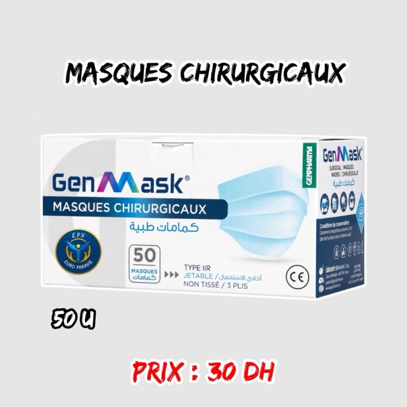MASQUES CHIRURGICAUX 50U { BAVETTES }