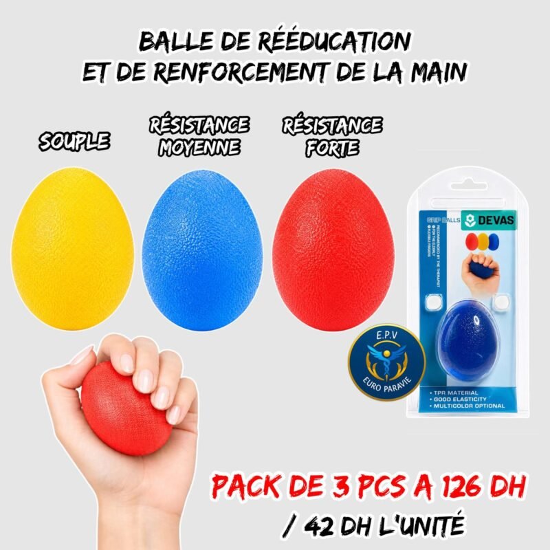 BALLE DE REEDUCATION ET DE RENFORCEMENT DE LA MAIN { DEVAS }