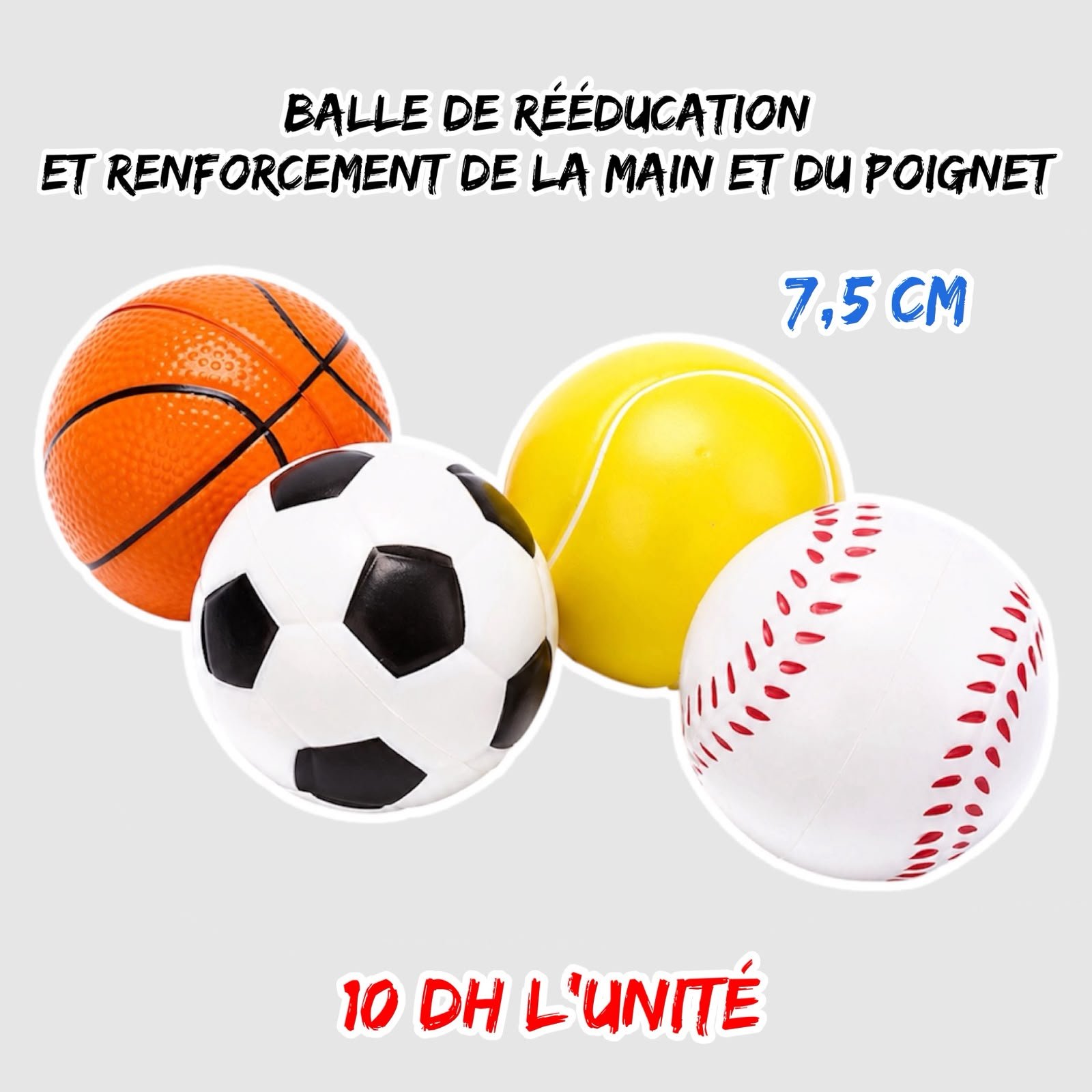 BALLE DE REEDUCATION ET DE RENFORCEMENT DE LA MAIN