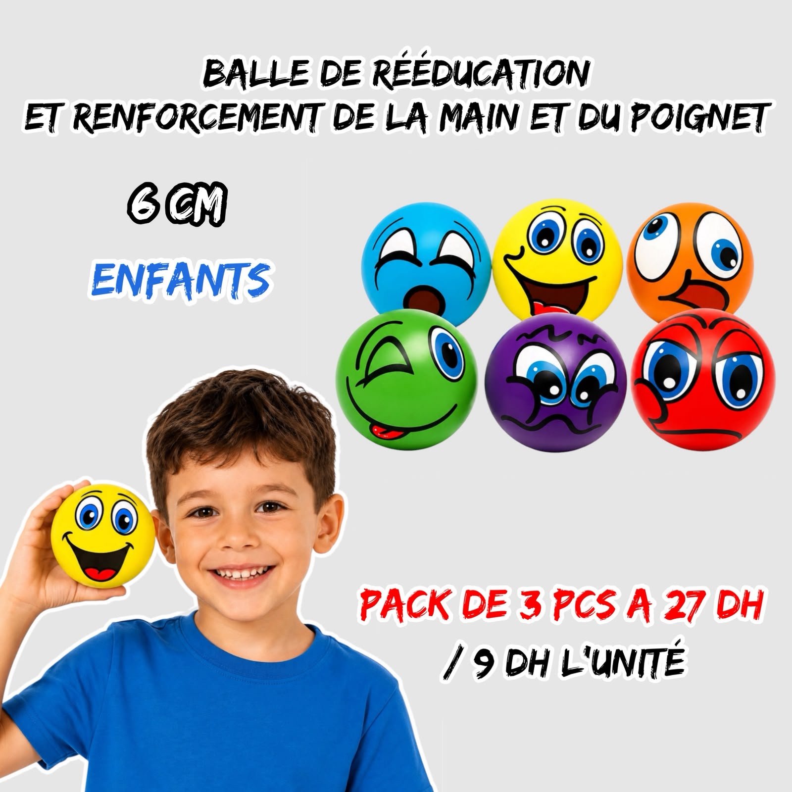 BALLE DE REEDUCATION ET DE RENFORCEMENT DE LA MAIN { ENFANTS }
