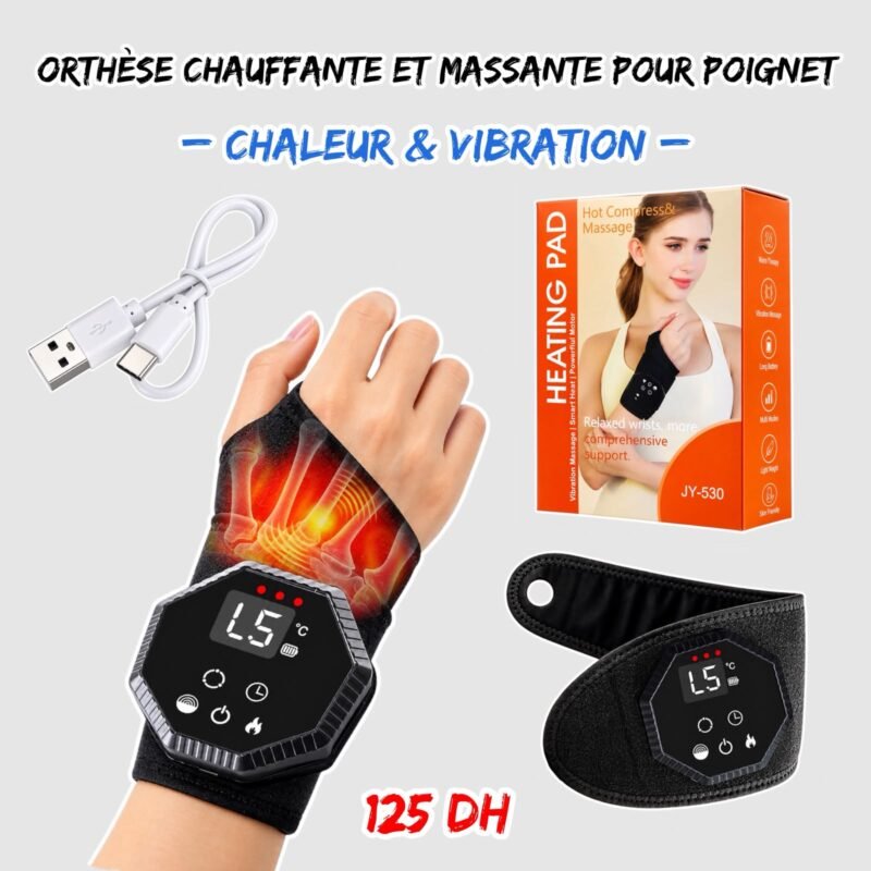 ORTHESE CHAUFFANTE ET MASSANTE POUR POIGNET