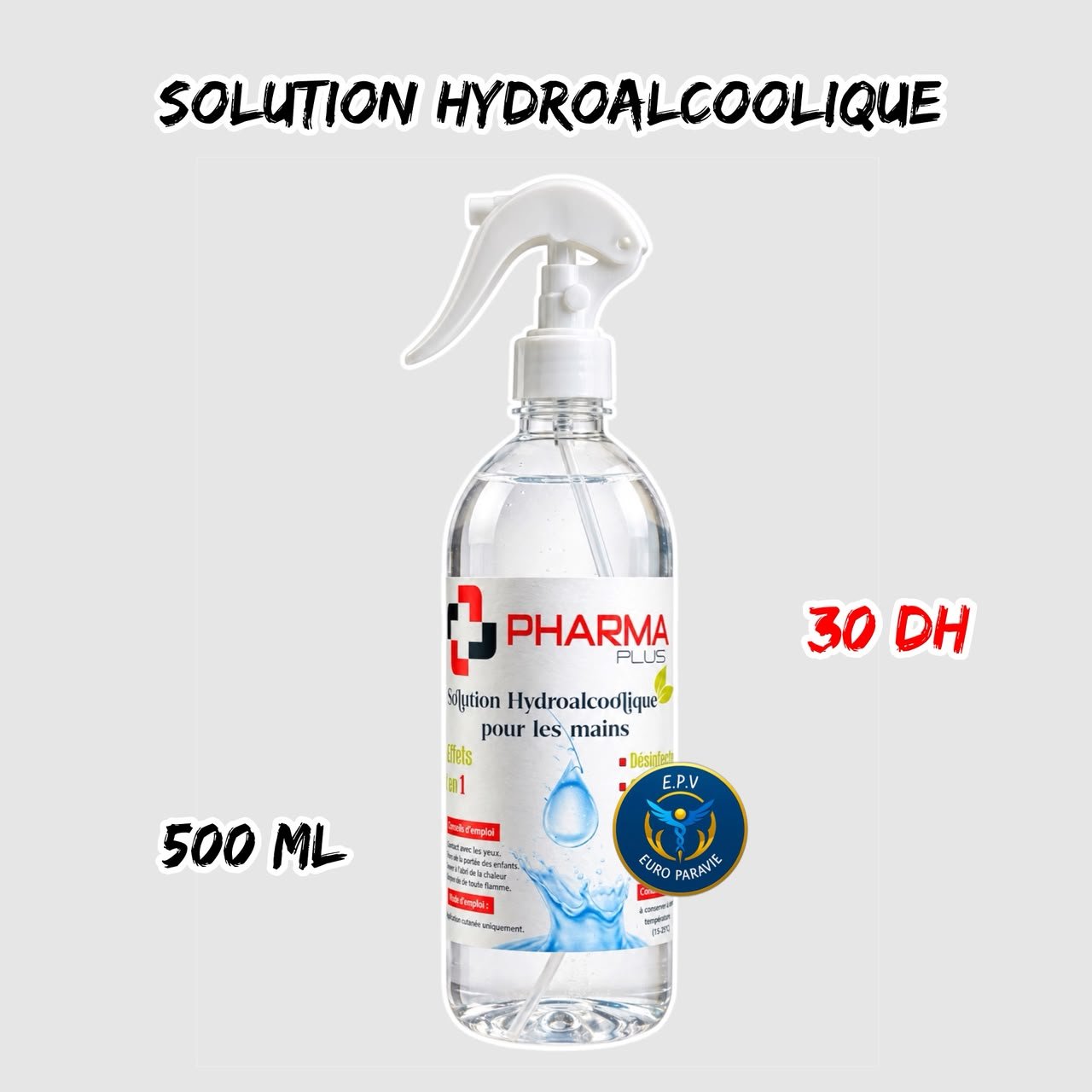SOLUTION HYDROALCOOLIQUE 500 ML