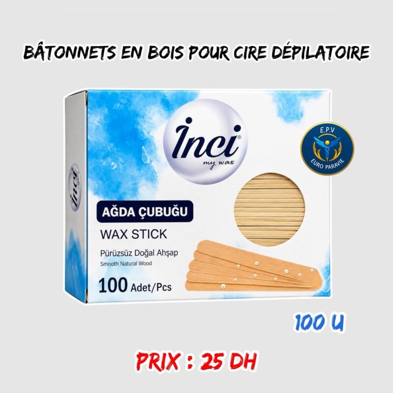 BATONNETS EN BOIS POUR CIRE DEPILATOIRE 100U