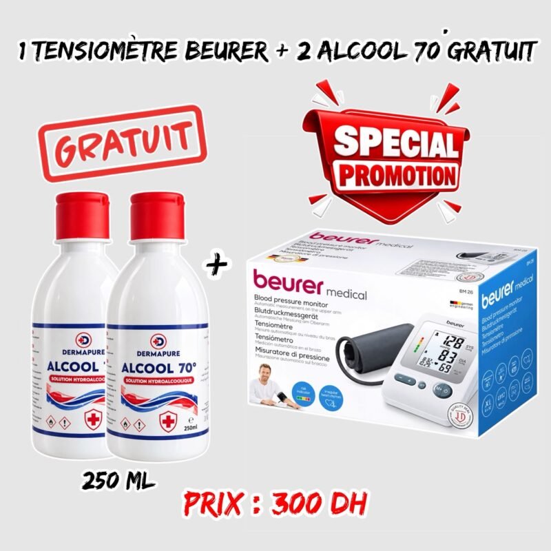 TENSIOMETRE BEURER + 2 ALCOOL 70° 250ML GRATUIT