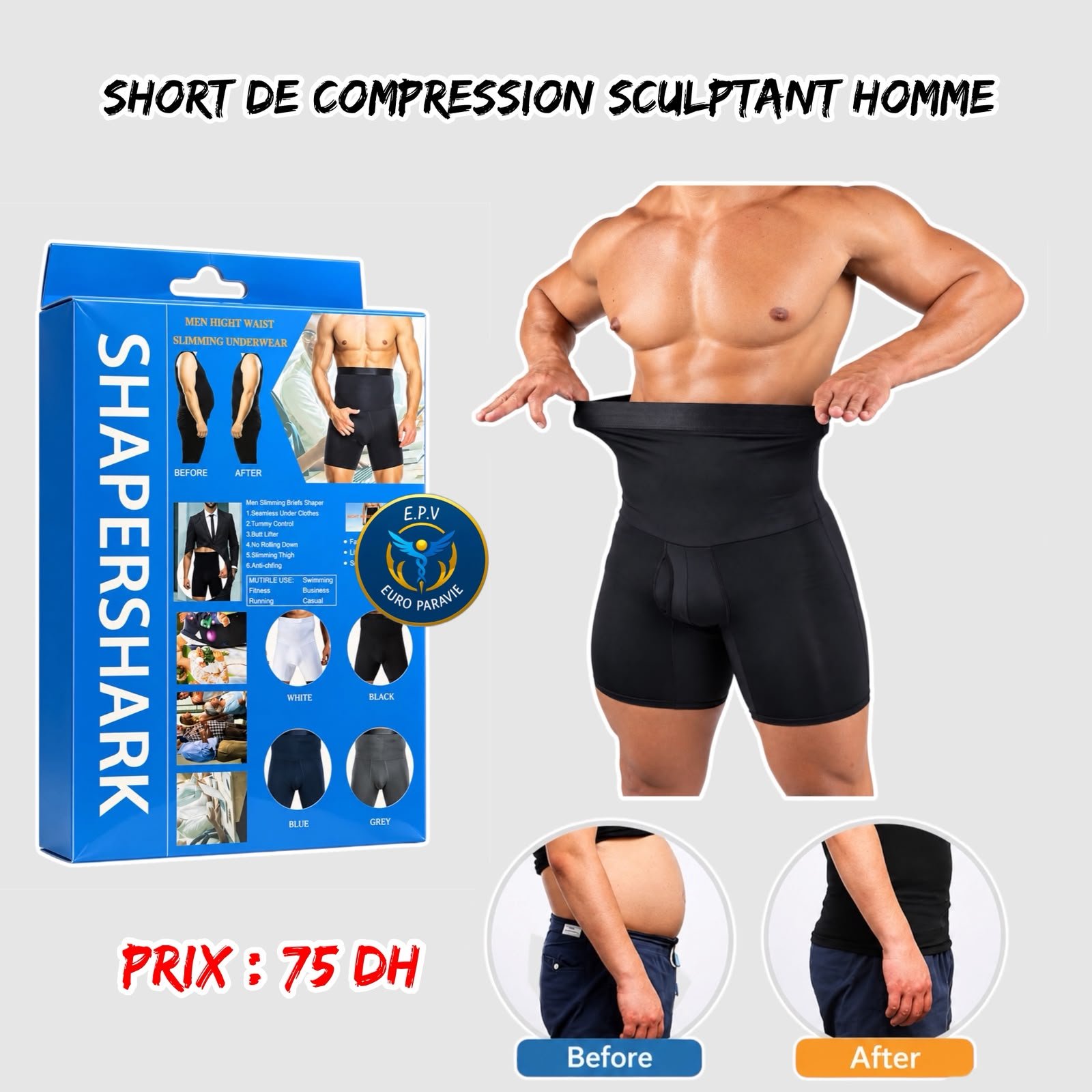 SHORT DE COMPRESSION SCULPTANT HOMME